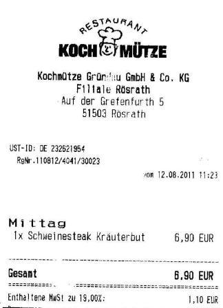 kmda Hffner Kochmtze Restaurant